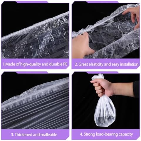 50 PCS Disposable Plastic Cage Liners, Small Animals Leak Proof Toilet Film - Image 3