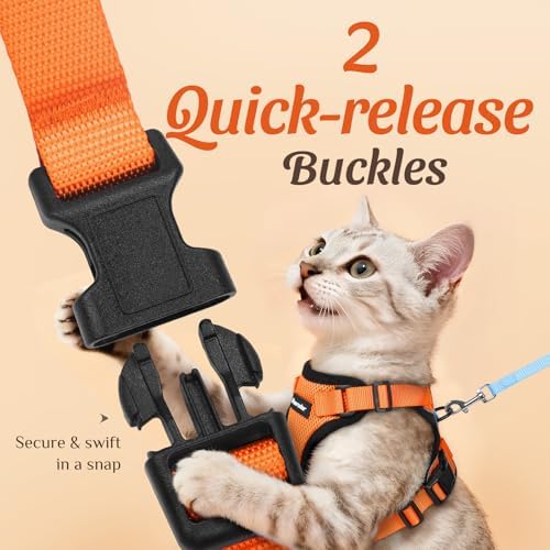 Dooradar Cat Harness and Leash Set, Adjustable and Escape Proof - Image 5