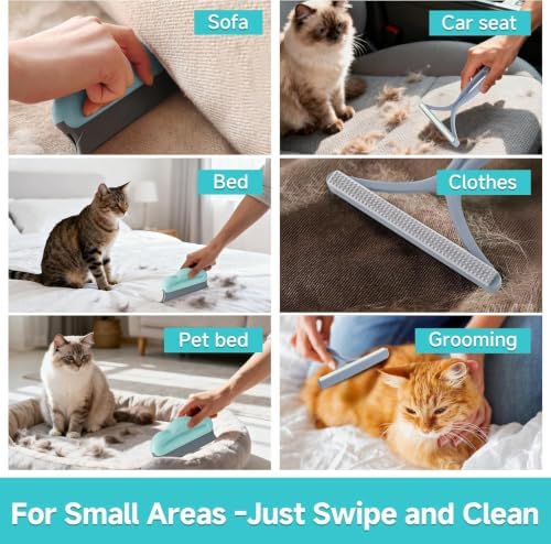 Carpet Rake for Pet Hair Removal Tool, Reusable Pet Hair Remover Broom - Image 6