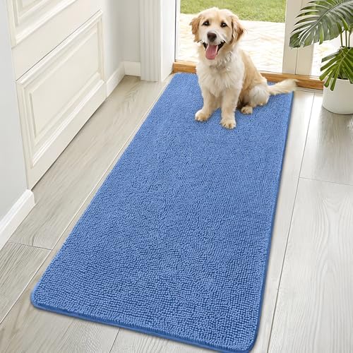 OLANLY Dog Door Mat for Muddy Paws 70x35, Super Absorbent Chenille Mud Mat by OLANLY