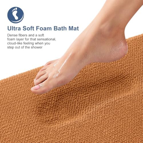 OLANLY Thick Memory Foam Bathroom Rugs 30x20, Soft Absorbent Bath Mat - Image 2