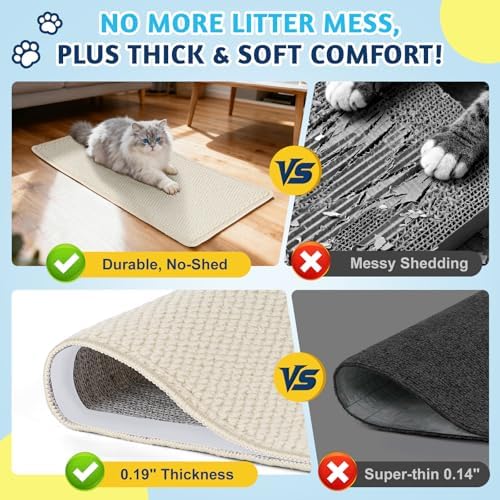 ENONCI Corner Cat Scratcher, 23.6x11.8 Furniture Furniture Protector Couches & - Image 4
