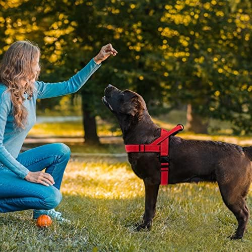 Red No Pull Dog Harness for Small Medium Large Sized Dog, Reflective Escape - Image 5