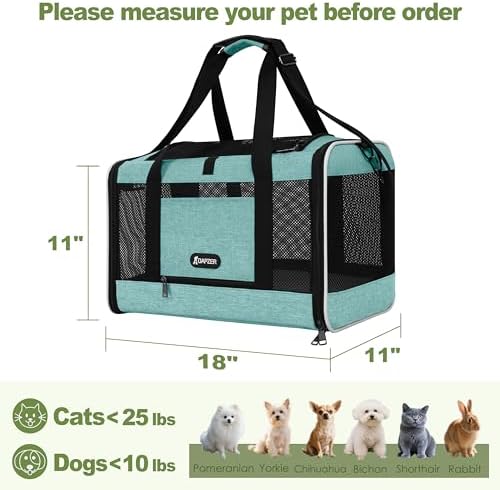 GAPZER Cat Carrier 18"x11"x11" TSA Approved Ventilated Pet Air Travel Cage - Image 2