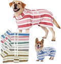 Dog Bathrobe, Quick-Dry Striped Drying Robe by DACIOMH