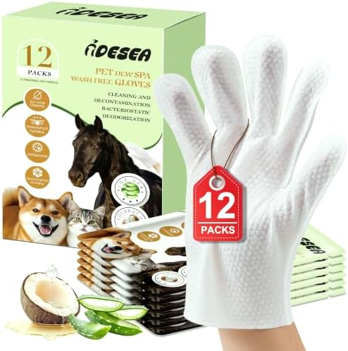 Dog Wipes for Dogs & Cats, Pet Glove Wipes for Paws, Body and Butt by Unknown