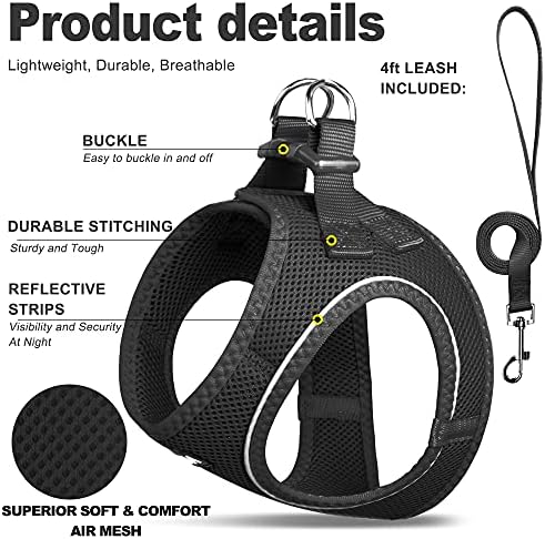 Fida Comfy Dog Harness with Leash, Cat Vest Harness Escape Proof, Breathable - Image 2