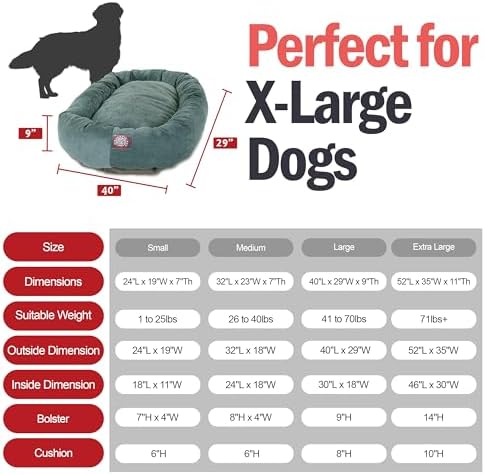 Majestic Pet Villa 52 Inch Shredded Memory Foam Dog Bed - Image 4