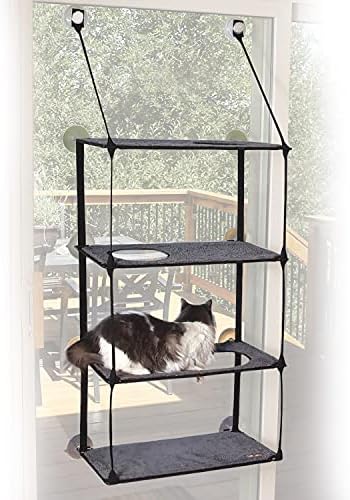 K&H Cat Window Perch, EZ Mount Quad Stack by KHPetProducts