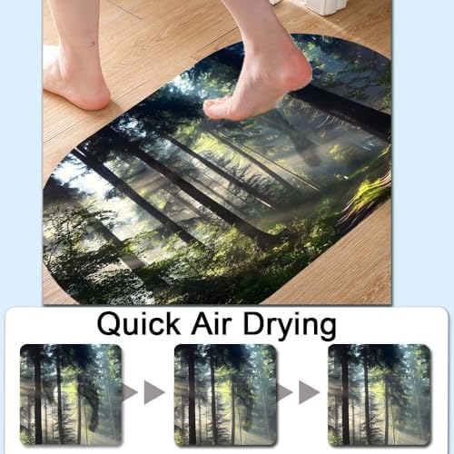 Beautiful Forest Landscape Super Absorbent Quick-Drying Bathroom Mat Rug - Image 5