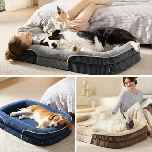 Bedsure 360°Oval Bolster Orthopedic Dog Bed Medium Size Dog - Image 5
