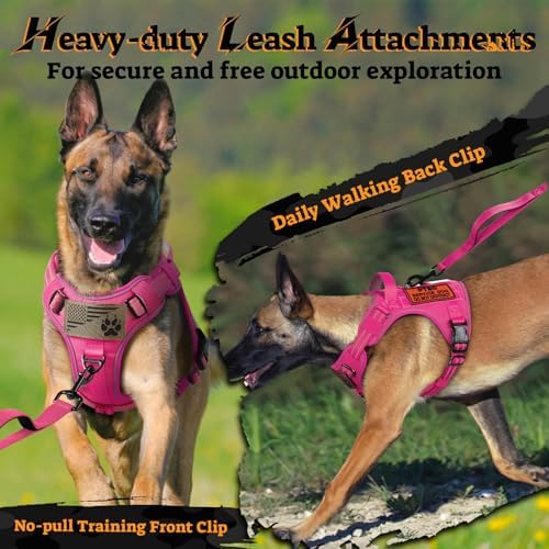 rabbitgoo Tactical Dog Harness for Small Dogs, No Pull Service Pet Vest - Image 7