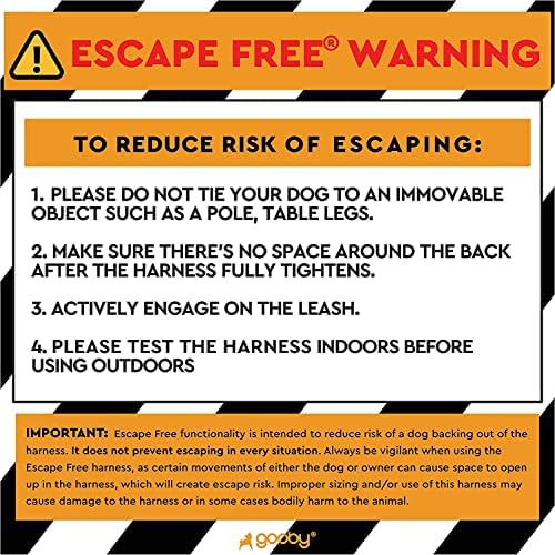 Gooby Sporty Escape Free Harness, Medium - Image 6