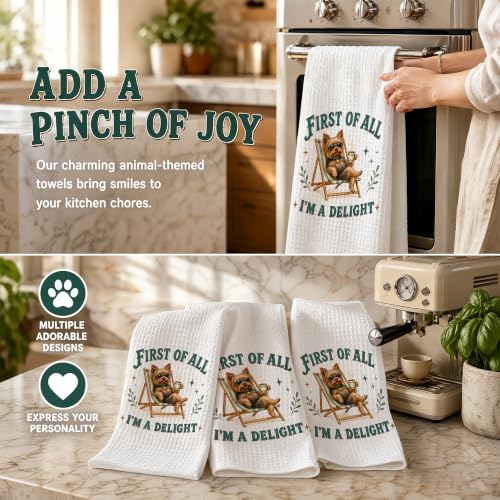Yorkshire Terrier Kitchen Towel, Cute Dog Hand Towel, Funny Dog Lover Gift - Image 6