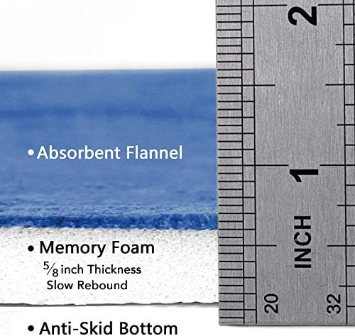 Flamingo P Royal Blue Bath Mat 17x24 Quick Dry Washable Soft Memory Foam - Image 5