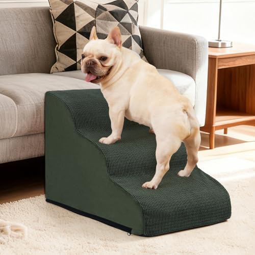 Aodisman Dog Stairs for Small Dogs and Cats, 3-Step Pet Ramp for Couch - Image 4