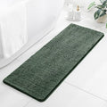 Chenille Bathroom Runner Rug 17"x47" Hunter Green, Plush Bath Mat by Kildoss