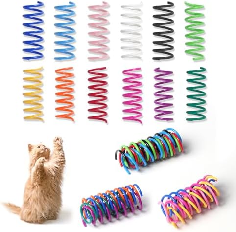 24PCS 12Colors Cat Spring Toys for Indoor Cats by KitysFatch