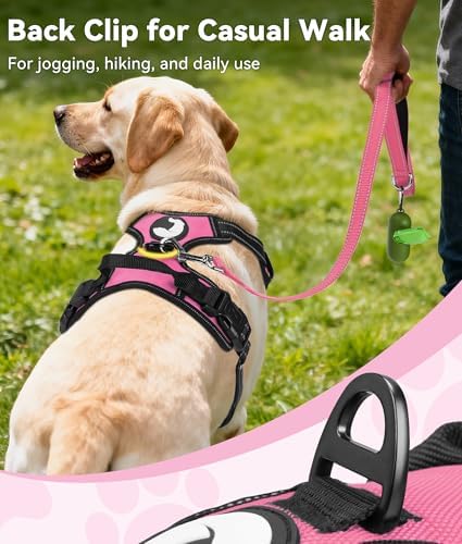 Joytale No Pull Dog Harness Medium Sized Dog, Front Clip, Hot Pink - Image 4
