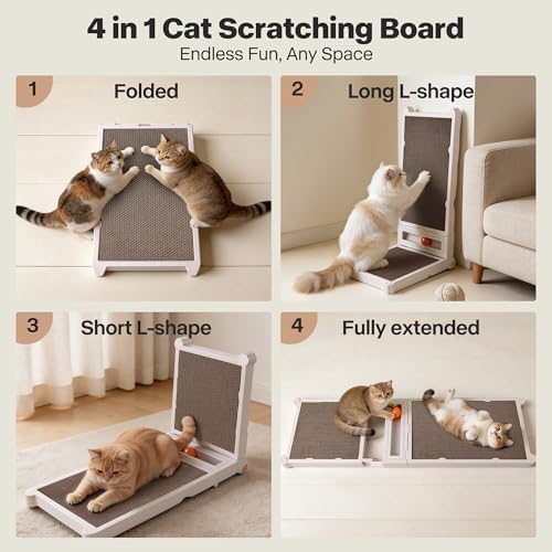 No Assembly Cat Scratching Post, 21.7 Inch Foldable Cat Scratcher - Image 3