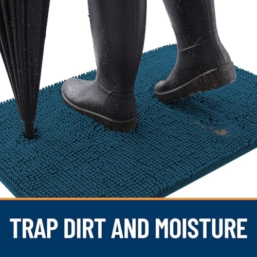 OLANLY Dog Door Mat for Muddy Paws 50x30, Super Absorbent Chenille Mud Mat - Image 2