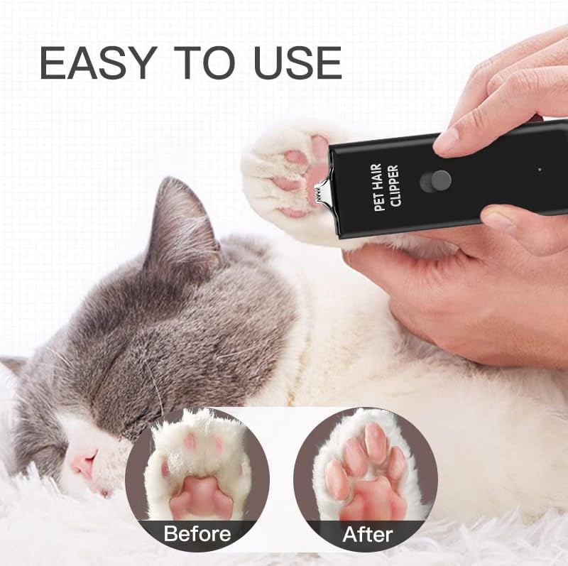 Feet Hair Trimmer, Dog Clippers, Quiet Washable USB Rechargeable Cordless Dog - Image 3