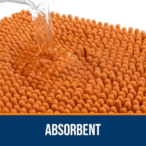 OLANLY Bathroom Runner Rugs 45x27, Extra Soft Absorbent Chenille Bath Rugs - Image 4