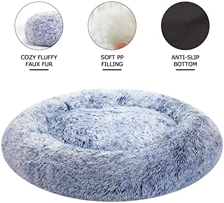 Bedfolks Calming Fluffy Donut Dog Bed - Image 3