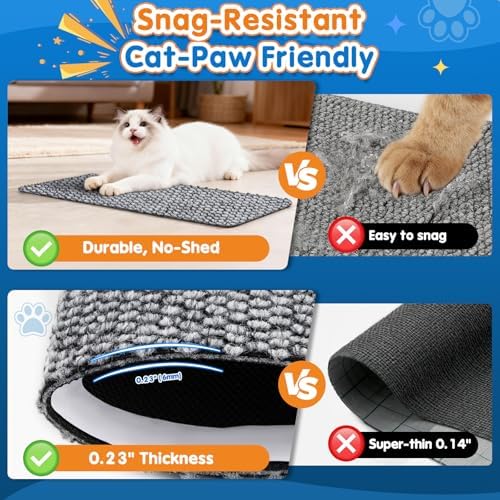 Wall Cat Scratcher for Indoor Cats, Corner Furniture Protector Light Grey - Image 4