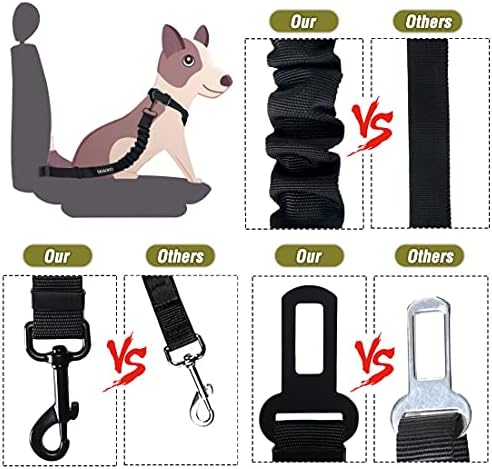 COOYOO Dog Seat Belt, Retractable Dog Car Harness Seat Belt - Image 6