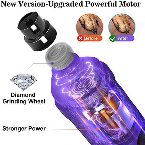 BOUSNIC Dog Nail Grinder with 2 LED Light - Image 3