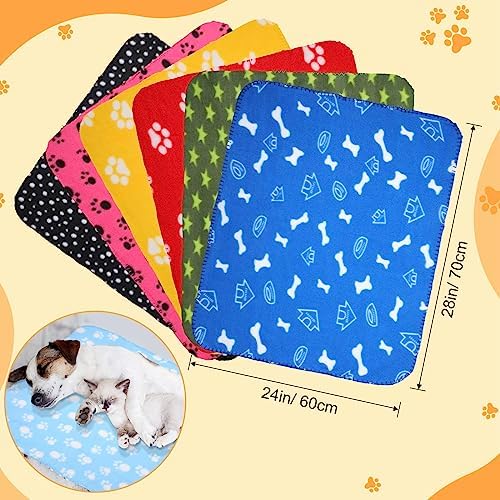 Preboun 50 Pack Puppy Blankets Bulk, Soft Fleece, 24 x 28 Inch, 25 Styles - Image 2
