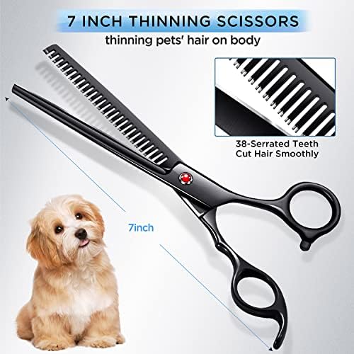 Gimars 7.0in Professional 4CR Stainless Steel Safety Round Tip 6 in 1 Dog - Image 2