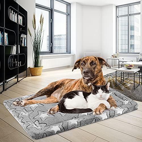 EMPSIGN Dog Crate Pad for 54"x37" Dog Crate, Star Pattern/Grey - Image 4