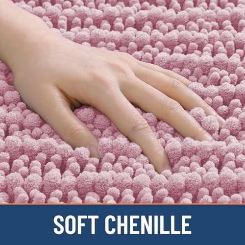 Smiry Bathroom Toilet Rugs U Shaped 24X20, Chenille Bath mats - Image 4