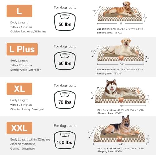 NANUYA Orthopedic Dog Bed for X-Large Dogs, 40 x 32 Inch - Image 7