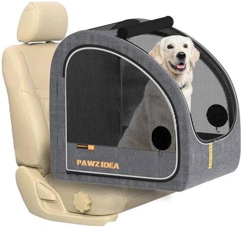PAWZIDEA Portable Dog Crate for Car Travel, Medium & Large Dogs Up to 80lbs by PAWZIDEA-Inlovejoywelive