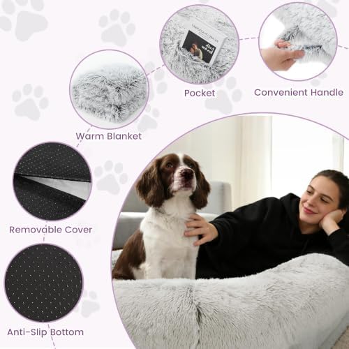 Murago Human Dog Bed for Adults, Light Grey - Image 5