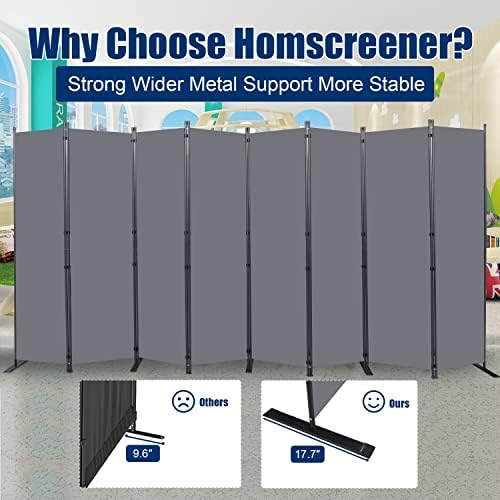 Room Divider 8 Panel-176''Wide, 6FT Room Dividers and Folding Privacy Screen - Image 3