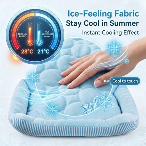 Dog Cooling Bed Summer Sleeping Cool Ice Silk Bed - Image 3