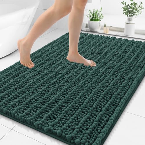 Smiry Bathroom Rugs 48X32, Extra Soft Rubber Backing Chenille Bath Mats by Smiry