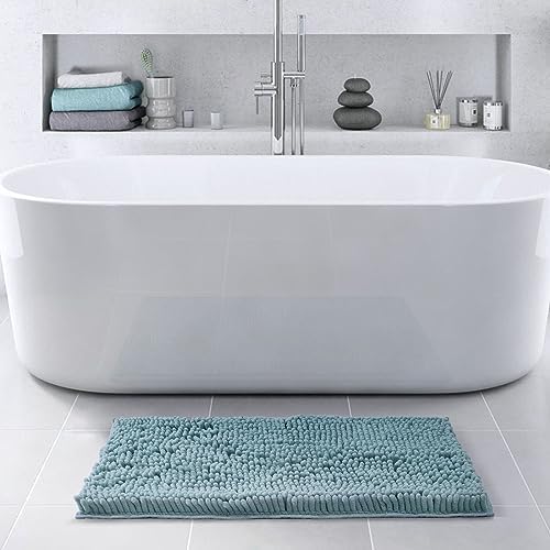 FRESHMINT Chenille Bathroom Rugs Mat 32”x20”, Non-Slip Bath Mat - Image 2