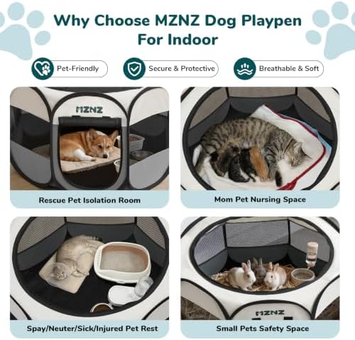Pet Puppy Dog Cat Playpen, Large Dog Tent Crates Cage Indoor/Outdoor, Portable - Image 4