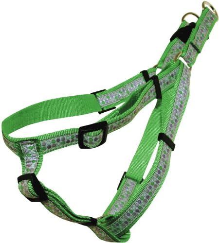 Green and Pink Dots Jacquard Ribbon Step-in Harness Closeout by Unknown