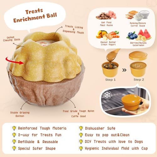 Dog Frozen Treats Toy, Cognitive Dogs Brain Stimulation Puzzle Toys - Image 2