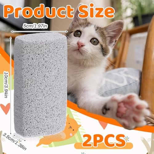 2 Pcs Pet Hair Remover Pumice Stone 3.94 x 1.97 x 1.38 in - Image 2