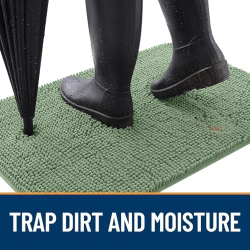 OLANLY Dog Door Mat for Muddy Paws 47x24, Super Absorbent Chenille Mud Mat - Image 2
