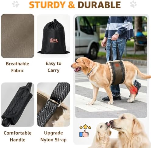 Adjustable Dog Sling for Large Dogs Hind Leg Support Weak Legs Mobility Aid - Image 7