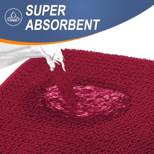 OLANLY Memory Foam Bathroom Runner Rugs 47x24, Absorbent Long Mat - Image 3