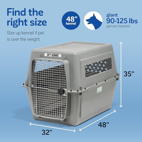 Petmate Sky Kennel for Air Travel, 48in Dog Crate for Pets 90 to 125lbs - Image 4
